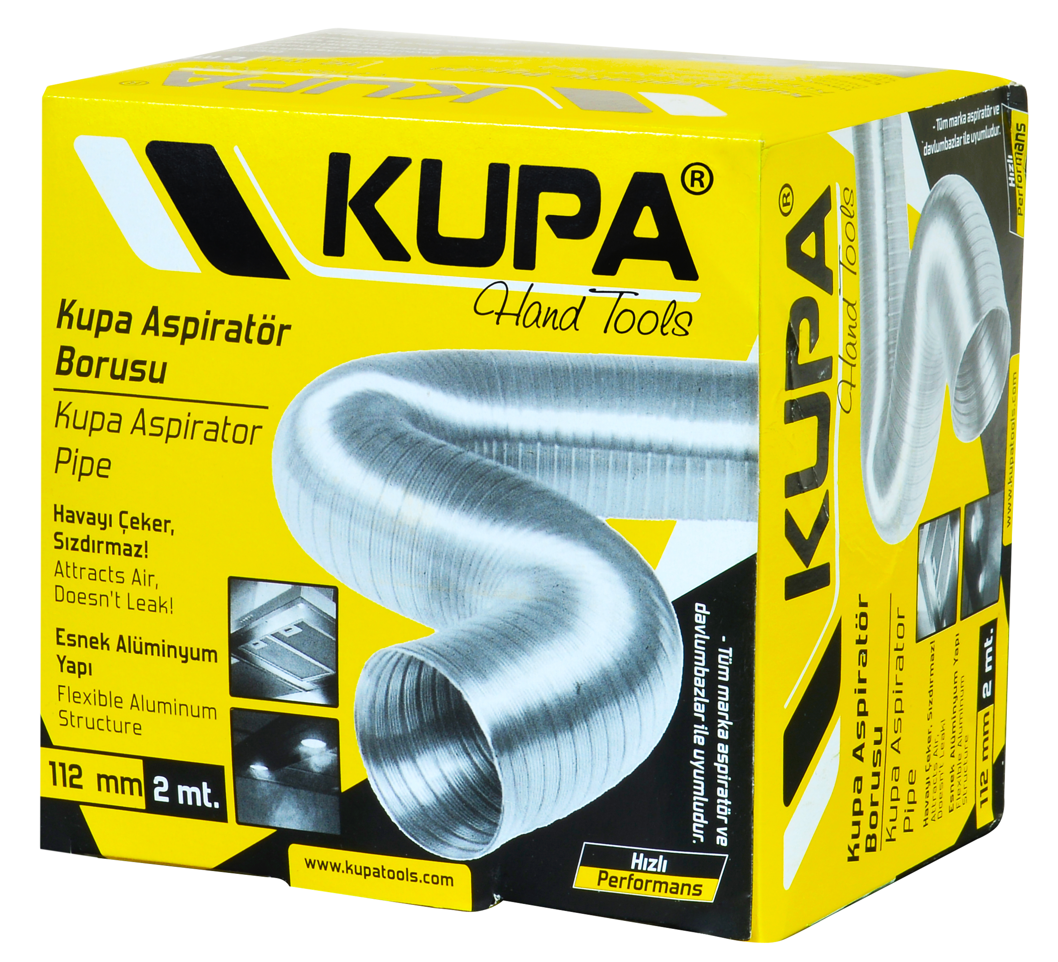 KUPA ASPİRATÖR BORUSU 120 MM - 2 MT.